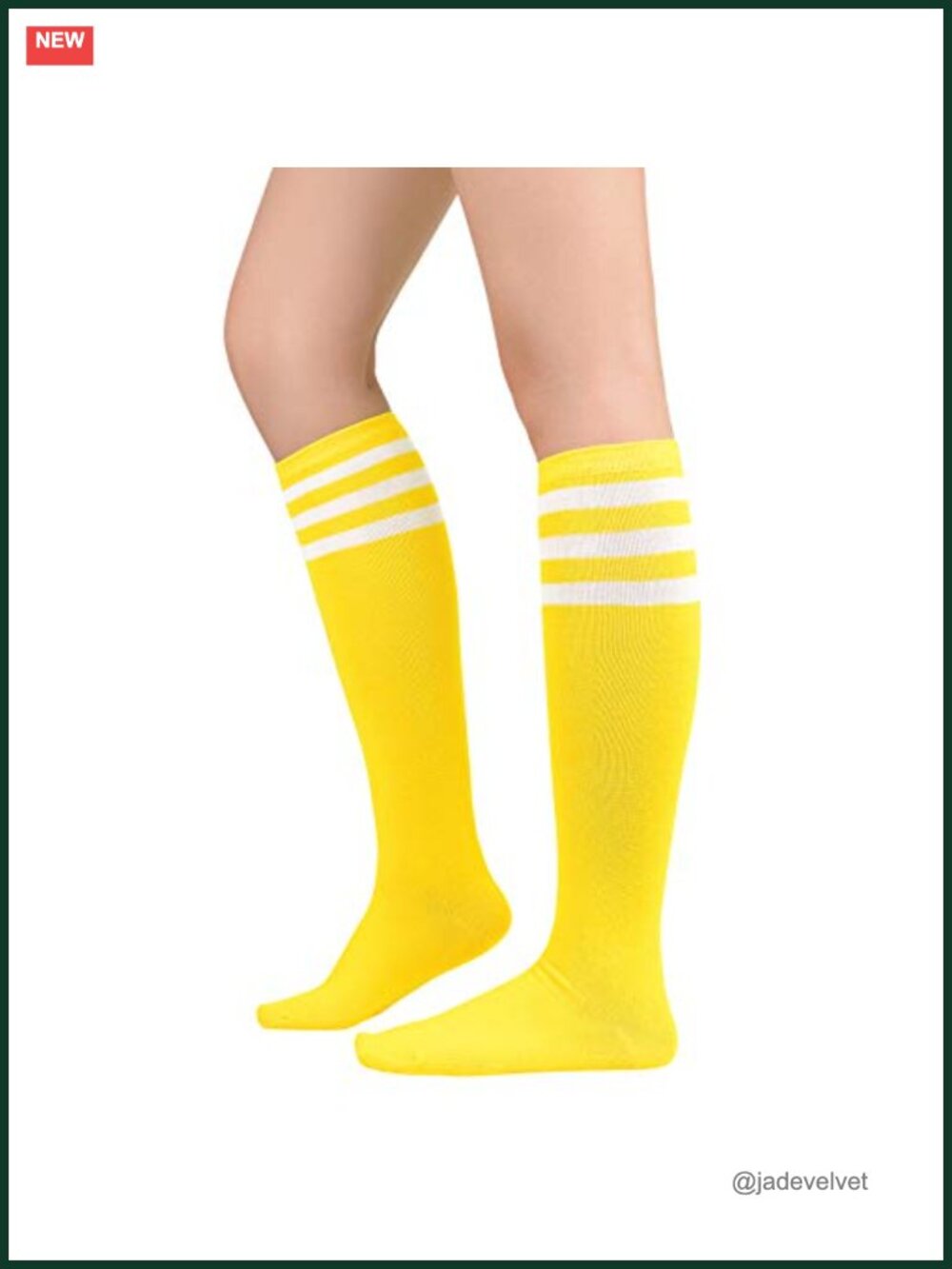 Knee High Striped Athletic Socks Polyester Acrylic Spandex